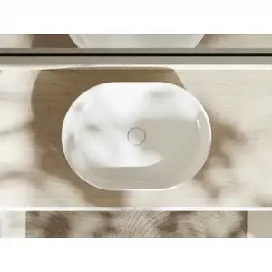 Imagine Lavoar pe blat Hansgrohe Xuniva Q, oval, 50 x 40 cm, alb