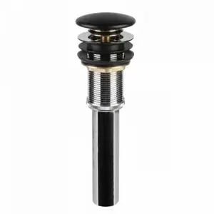 Imagine Ventil lavoar tip pop-up cu capac ceramic negru mat