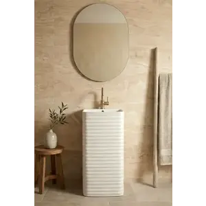 Imagine Lavoar freestanding ceramic – alb lucios, forma dreptunghiulara