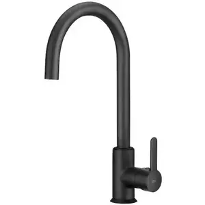 Imagine Baterie chiuveta bucatarie Roca Mencia Cold Start monocomanda, negru mat