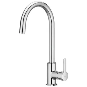 Imagine Baterie chiuveta bucatarie monocomanda Roca Mencia Cold Start, crom