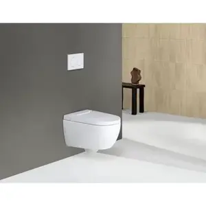 Imagine Vas WC Geberit AquaClean cu functie de bideu, suspendat, fara margine alb