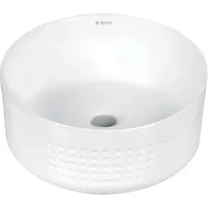 Imagine Lavoar Deante Silia Hexa 36x36 cm rotund pe blat alb