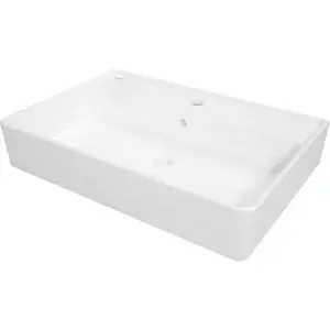 Imagine Lavoar Deante Temisto 61x41 cm dreptunghiular pe blat alb