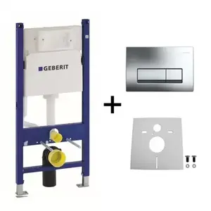 Imagine Set PROMO Rezervor cu cadru ingropat Geberit Delta, cu sistem fixare si clapeta crom Delta 51