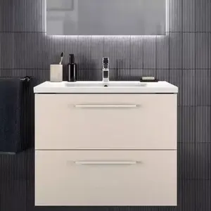 Imagine Mobilier baza suspendat Ideal Standard i.life B bej nisipiu mat 2 sertare 80 cm