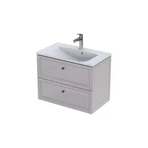 Imagine Dulap si Lavoar Oristo Montebianco 79.6x45.9x60.3 cm suspendat nisip