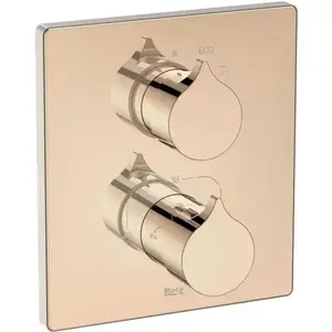 Imagine Baterie cada-dus Roca Insignia Rose Gold cu termostat