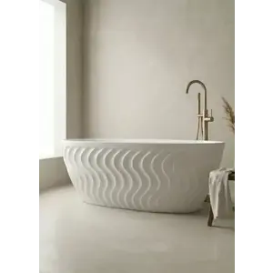 Imagine Cada freestanding 170x80 cm Coloana Eva, din acril alb lucios