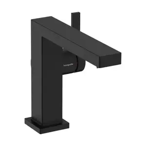 Imagine Baterie lavoar pe blat negru Hansgrohe Tecturis E