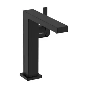 Imagine Baterie lavoar pe blat negru Hansgrohe Tecturis E