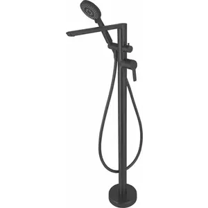 Imagine Baterie freestanding cada Deante Arnika, negru mat
