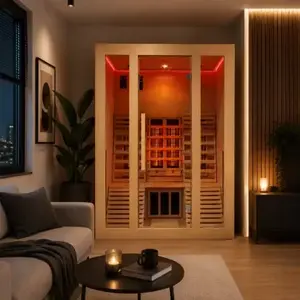 Imagine Sauna uscata OSLO, cu 2 tipuri de Incalzitoare - 150 x 150 x 200cm