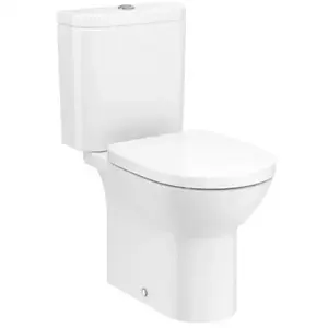 Imagine Vas WC pe pardoseala Roca Debba Round Rimless 66x35 cm cu dubla evacuare