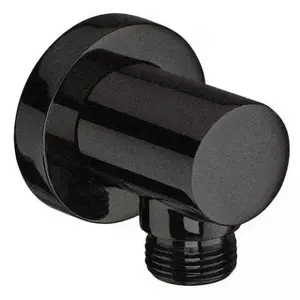 Imagine Cot iesire dus, Roca Aqua Round negru (brushed black titanium)