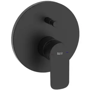 Imagine Baterie cada dus monocomanda Roca Cala, incastrata, negru mat