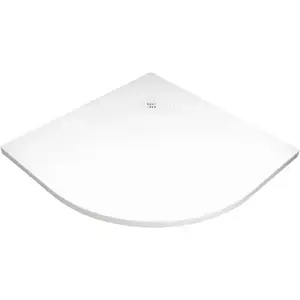 Imagine Cadita de dus semirotunda Deante Silia 90x90 cm alb