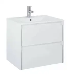 Imagine Set Mobilier alb mat si lavoar Roca Unik Claudia 60 cm