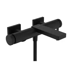 Imagine Baterie cada-dus perete negru Hansgrohe Tecturis E