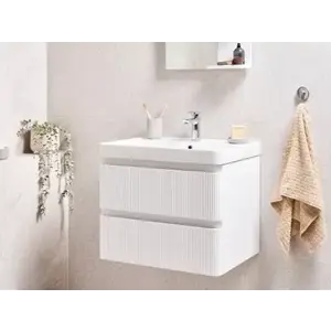 Imagine Set mobilier si lavoar suspendat Accent Lux, 60 cm alb