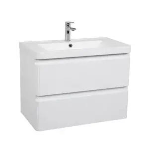 Imagine Set mobilier si lavoar suspendat Accent Lux, 75 cm alb