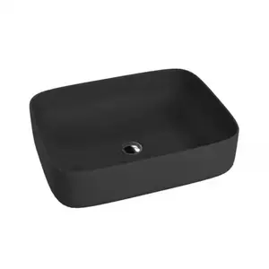 Imagine Lavoar pe blat Spectrum, Castor Black, dreptunghiular, negru mat