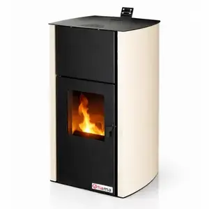 Imagine Termosemineu pe peleti Fornello Fiama Confort 25 kw crem