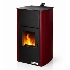 Imagine Termosemineu pe peleti Fornello Fiama Confort 25 kw Bordeaux