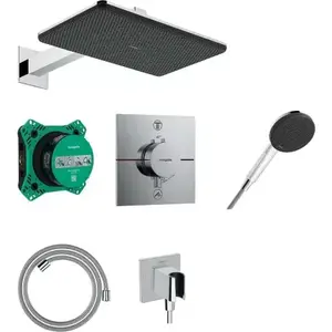 Imagine Sistem de dus Hansgrohe Raindance Alive Q incastrat cu termostat crom 24620000