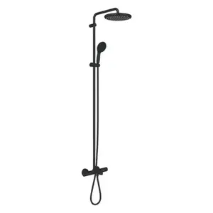 Imagine Sistem cada dus cu baterie termostatata Grohe Tempesta System 250 negru mat 266722431