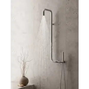 Imagine Sistem de dus Deante Silia monocomanda, 1 functie ploaie, otel slefuit