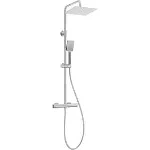 Imagine Sistem de dus termostatat Deante Therm, reglabil, otel slefuit