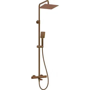 Imagine Sistem de dus-cada Deante Therm termostatat, cu 3 functii, bronz periat