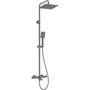 Imagine Sistem de dus-cada Deante Therm termostatat, cu 3 functii, negru titan