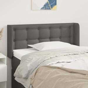 Imagine vidaXL Tăblie de pat cu aripioare gri 83x16x78/88 cm piele ecologică