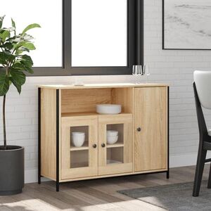 Imagine vidaXL Servantă, stejar sonoma, 100x35x75 cm, lemn prelucrat