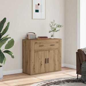 Imagine vidaXL Dulap, stejar artizanal, 80x33x70 cm, lemn prelucrat