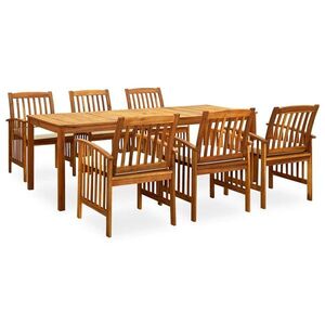 Imagine vidaXL Set mobilier de grădină cu perne, 7 piese, lemn masiv acacia