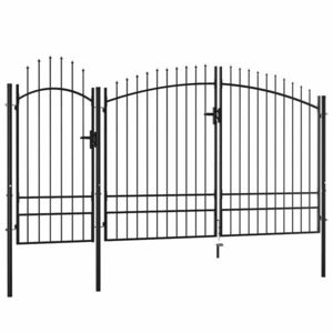 Imagine vidaXL Poartă de grădină Woerden din oțel, 1, 95x4 m, negru