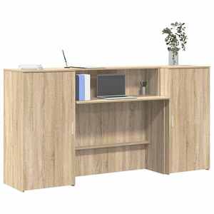 Imagine vidaXL Birou de recepție Stejar Sonoma 200x50x103, 5 cm Lemn prelucrat