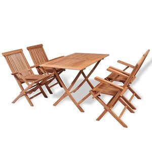 Imagine vidaXL Set mobilier grădină, 5 piese, lemn masiv de tec