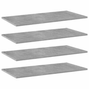 Imagine vidaXL Plăci bibliotecă, gri beton, 4 buc, 80 x 40 x 1, 5 cm, PAL