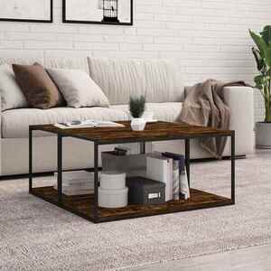 Imagine vidaXL Rafturi perete 4 buc. stejar fumuriu 80x40x1, 5 cm lemn compozit