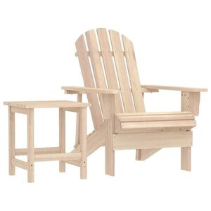 Imagine vidaXL Scaun de grădină Adirondack cu masă, lemn masiv de brad