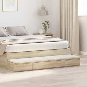 Imagine vidaXL Sertare pentru pat Stejar Sonoma 135 x 36, 5 x 16, 5 cm