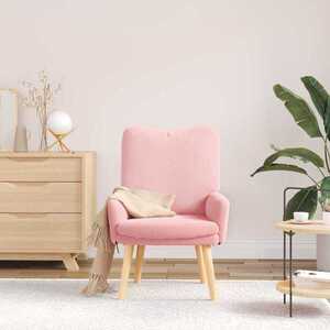 Imagine vidaXL fotoliu Roz 63 x 67 x 94 cm Țesătură de Oaie și Plywood
