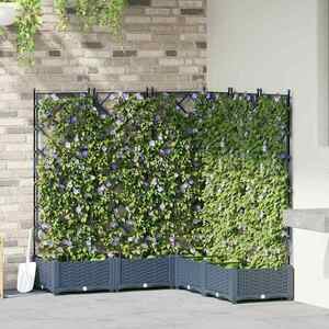 Imagine vidaXL Vază pentru Grădină 5 buc. Gri 120 x 120 x 125, 5 cm PP