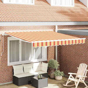 Imagine vidaXL Copertină retractabilă Galben și portocalie 300 x 250 cm