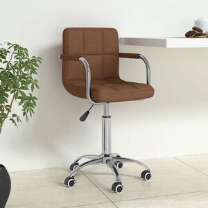 Imagine vidaXL Scaun de birou pivotant, maro, material textil