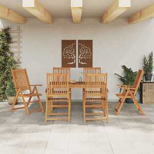 Imagine vidaXL Set de masă pentru grădină 7 buc. natural Lemn Solid de Acacia